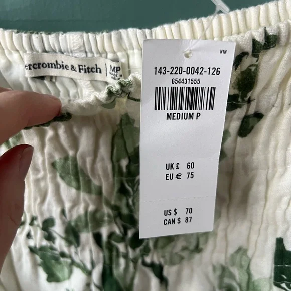 NWT Abercrombie & Fitch Green Floral Maxi Skirt - Picture 4 of 5